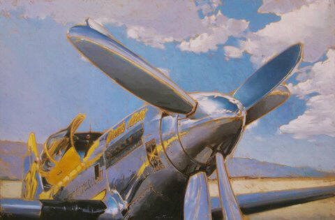 Artist: Kim Starr, Title: Race Plane - Precious Metal - click for larger image