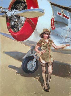 Artist: Kim Starr, Title: Reno Air Pin-up  - click for larger image