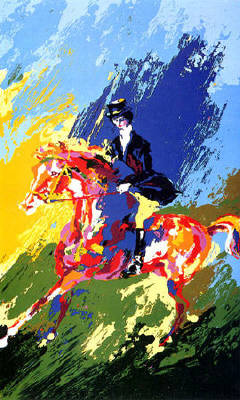 Artist: LeRoy Neiman, Title: Equestrianne 1981 - click for larger image