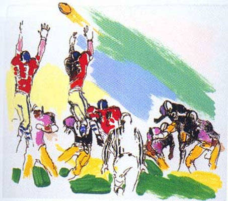 Artist: LeRoy Neiman, Title: Field Goal  (Football Suite III 1995) - click for larger image