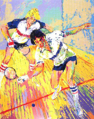 Artist: LeRoy Neiman, Title: Racquetball 1984 - click for larger image