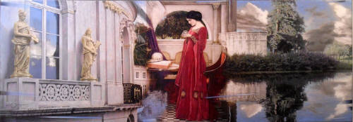 Artist: Loren  Salazar, Title: Crystal Ball, (After Waterhouse)  "Camera Obscura Series" - click for larger image