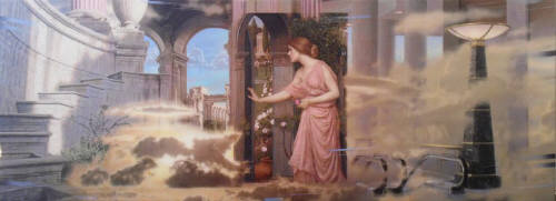Artist: Loren  Salazar, Title: Doorway to the Garden   (After Waterhouse) "Camera Obscura Series" - click for larger image