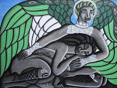 Artist: Lori-ann Latremouille, Title: Green Angel - click for larger image
