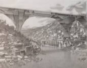 Artist: Mark Skullerud, Title: Aurora Bridge - Graphite Study - click for larger image