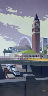 Artist: Mark Skullerud, Title: King Street Station - click for larger image