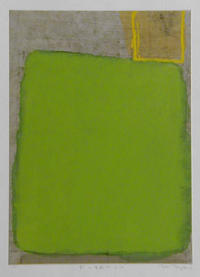 Artist: Mikio Tagusari, Title: Green with Yellow Square 20-7-10 - click for larger image