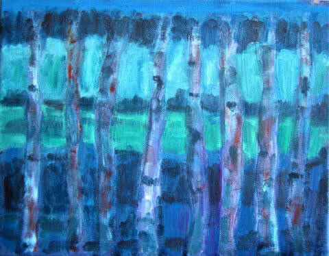 Artist: Pat Tolle, Title: Blue Trees - click for larger image