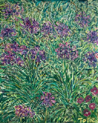 Artist: Pat Tolle, Title: Purple Alliums - click for larger image