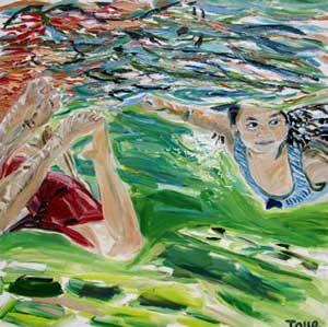 Artist: Pat Tolle, Title: Swimmers - click for larger image