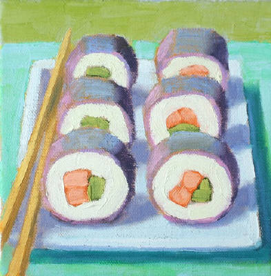 Artist: Patricia Doherty, Title: Six Sushi Rolls - click for larger image