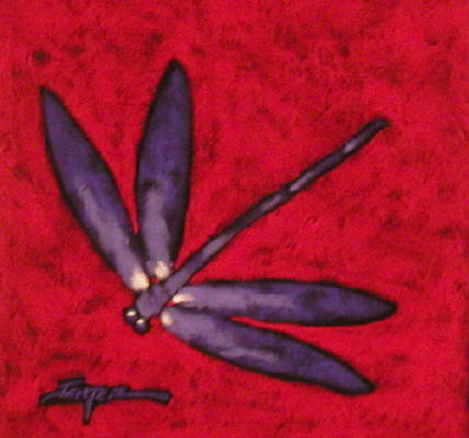Artist: R. John (Bob) Ichter, Title: Dragonfly - Red - click for larger image