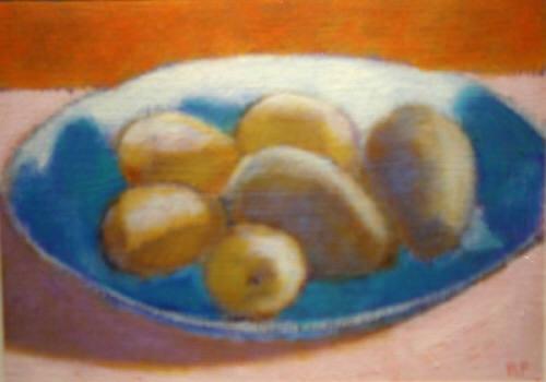 Artist: Rachel Foreman, Title: Pears in Bowl - click for larger image