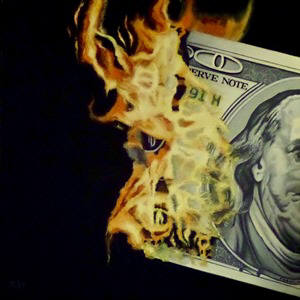 Artist: Ray Pelley, Title: Money to Burn - Franklin - click for larger image