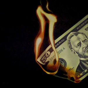 Artist: Ray Pelley, Title: Money to Burn - Grant - click for larger image