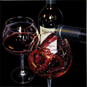 Artist: Ray Pelley, Title: The Pour - Columbia Winery  Giclee Print - click for larger image