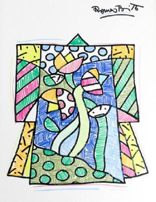 Artist: Romero Britto, Title: Kimono - click for larger image