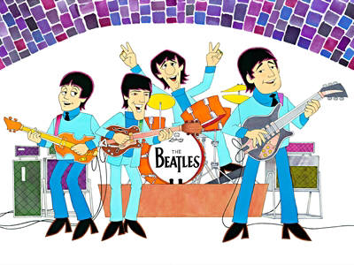 Artist: Ron Campbell, Title: The Beatles - click for larger image