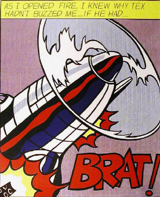 Artist: Roy Lichtenstein, Title: As I Opened Fire (Left) - click for larger image