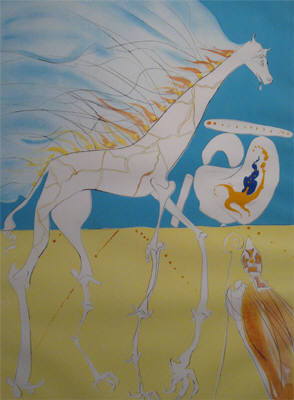 Artist: Salvador Dali, Title: Girafe Saturienne - 1974 - click for larger image