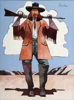 Artist: Thom Ross, Title: Buffalo Bill Scout - click for larger image
