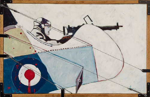 Artist: Thom Ross, Title: DH2 with Lewis Gun - click for larger image