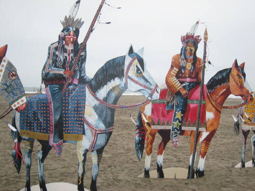 Artist: Gallery Event Photos, Title: Indians on the Beach - San Francisco - click for larger image