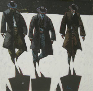 Artist: Thom Ross, Title: Mysterious Gunmen - click for larger image