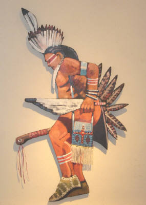 Artist: Thom Ross, Title: Pow Wow Dancer Cut-Out - click for larger image