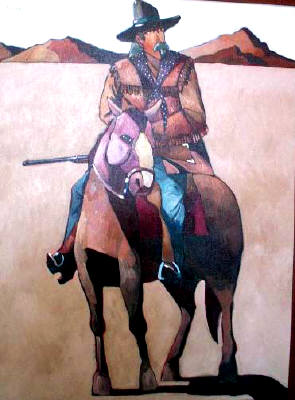 Artist: Thom Ross, Title: The Scout, Buffalo Bill - click for larger image