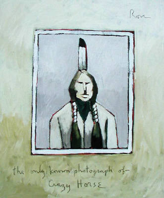 Artist: Thom Ross, Title: The only known photo of Crazy Horse - click for larger image