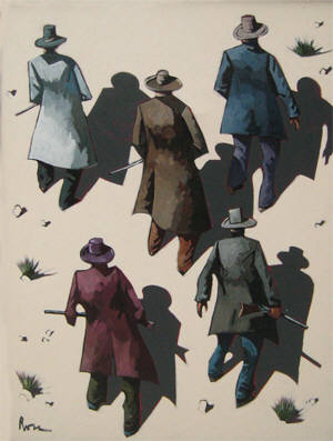Artist: Thom Ross, Title: Trouble in the Desert - click for larger image