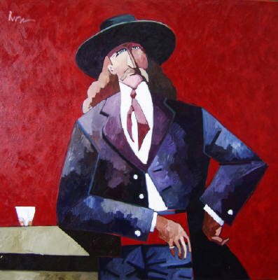 Artist: Thom Ross, Title: Wild Bill Hickok; The Red Sash - click for larger image