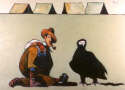 Thom Ross - Roy Chapman Andrews in the Gobi Desert: Man With Pipe and Vulture