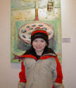 Gallery Event Photos - "Hey Mom, don't I look great with this painting?
