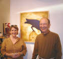 Gallery Event Photos - Sept 2005-The Wherrys seem happy with their new painting