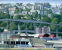 Mark Skullerud - West Seattle & Spokane St Bridges I - Color Study